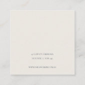 Cute White Daffodil Floral Stud Earning Display Vierkante Visitekaartje (Achterkant)