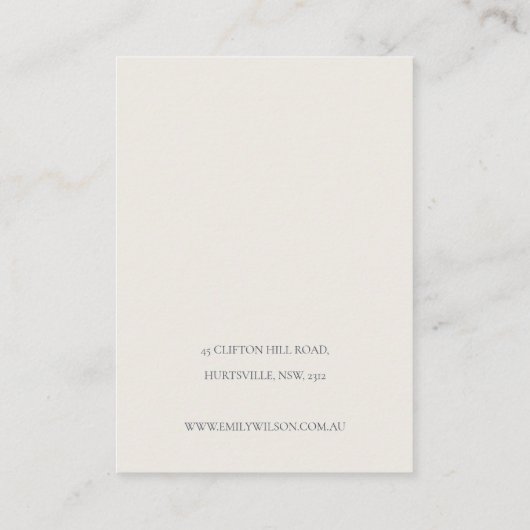 Cute White Daffodil Floral Stud Earning Display Visitekaartje (Achterkant)