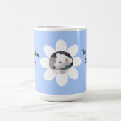 Cute White Daisies Best Mam Round Foto van Dog Koffiemok (Center)