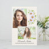 Cute White Daisies BUDGET Graduparty Foto (Staand voorkant)