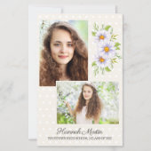 Cute White Daisies BUDGET Graduparty Foto (Voorkant)