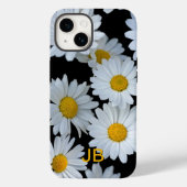 Cute White Daisy Flowers Monogram Case-Mate iPhone Case (Achterkant)