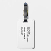 Cute White Dog in een Rode Kerstmis Pet Bagagelabel (Achterkant verticaal)