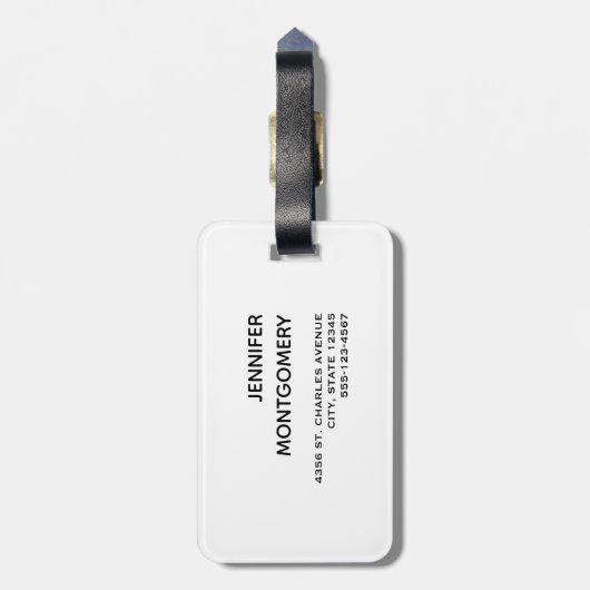 Cute White Dog in een Rode Kerstmis Pet Bagagelabel (Achterkant verticaal)