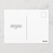 Cute White Dog in een Rode Kerstmis Pet Dank je we Briefkaart (Achterkant)