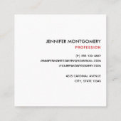 Cute White Dog in een Rode Kerstmis Pet Vierkante Visitekaartje (Achterkant)