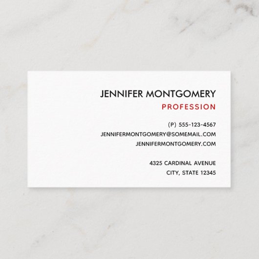 Cute White Dog in een Rode Kerstmis Pet Visitekaartje (Achterkant)