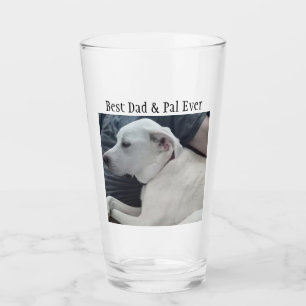 Cute White Dog met Beste pap PayPal ooit Glas