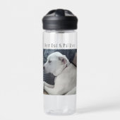 Cute White Dog met Beste pap PayPal ooit Waterfles (Voorkant)