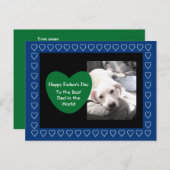 Cute White Dog met beste vriend papa Vaderdag Briefkaart (Voorkant / Achterkant)