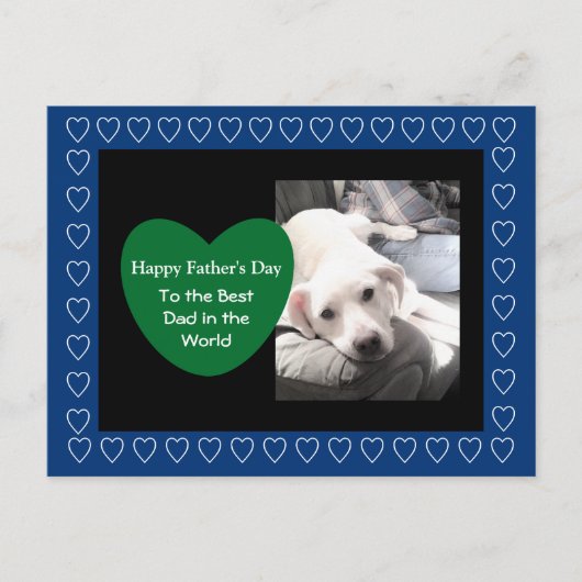 Cute White Dog met beste vriend papa Vaderdag Briefkaart (Voorkant)
