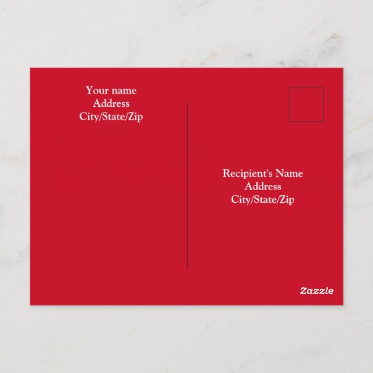 Cute White Dog met Funny Ears Red Harts Black Briefkaart (Achterkant)