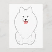 Cute White Dog. Spitz of Pommeren. Briefkaart (Voorkant)