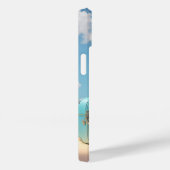 Cute White Dog Travel Suitcase Persoonlijke naam Case-Mate iPhone Case (Achterkant / Rechts)