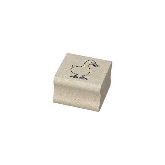Cute White Duck Goose 2 Rubberstempel (Stempel)