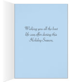 Cute White Easter Bunny & Chick on Sky Blue (Binnen (Rechts))