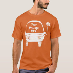 Cute White Electric Car Persoonlijk T-shirt