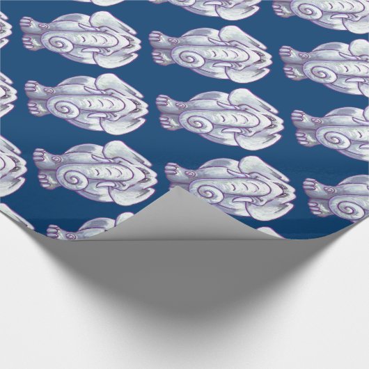 Cute White Elephant Gift Cadeaupapier (Hoek)