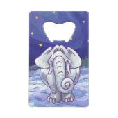 Cute White Elephant Gift Creditkaart Flessenopener (Voorkant)