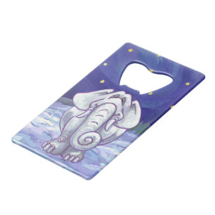 Cute White Elephant Gift Creditkaart Flessenopener