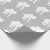 Cute White Elephant Gift Exchange-kerstspel Cadeaupapier (Hoek)