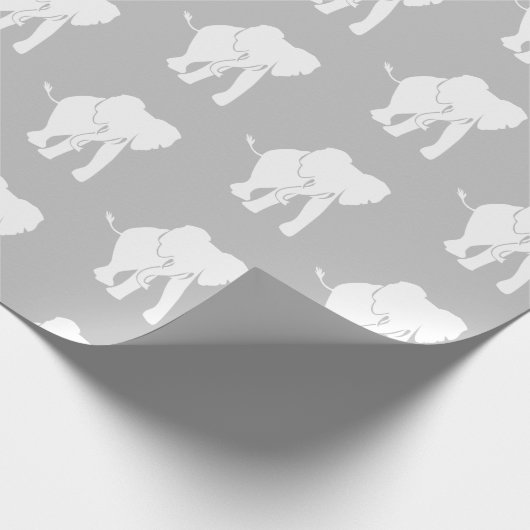 Cute White Elephant Gift Exchange-kerstspel Cadeaupapier (Hoek)