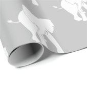 Cute White Elephant Gift Exchange-kerstspel Cadeaupapier (Rol Hoek)