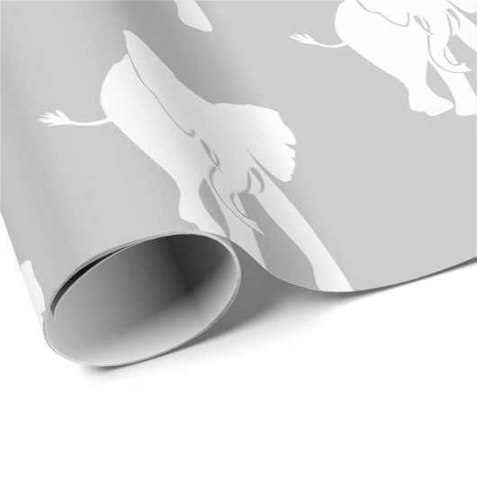 Cute White Elephant Gift Exchange-kerstspel Cadeaupapier (Rol Hoek)