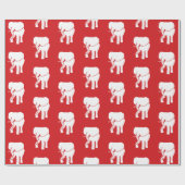 Cute White Elephant Gift Exchange-kerstspel Cadeaupapier (Vlak)