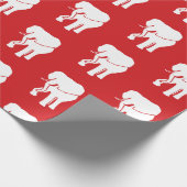 Cute White Elephant Gift Exchange-kerstspel Cadeaupapier (Hoek)