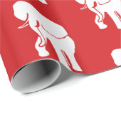 Cute White Elephant Gift Exchange-kerstspel Cadeaupapier (Rol Hoek)