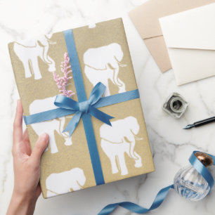 Cute White Elephant Gift Exchange-kerstspel Cadeaupapier