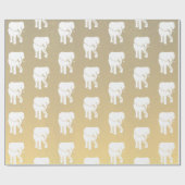 Cute White Elephant Gift Exchange-kerstspel Cadeaupapier (Vlak)