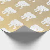 Cute White Elephant Gift Exchange-kerstspel Cadeaupapier (Hoek)