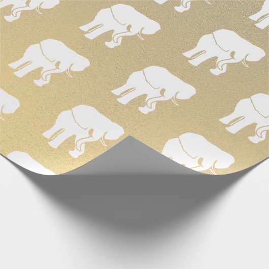 Cute White Elephant Gift Exchange-kerstspel Cadeaupapier (Hoek)
