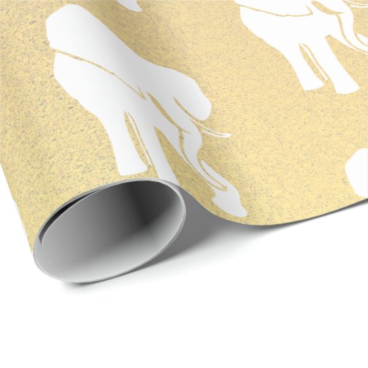 Cute White Elephant Gift Exchange-kerstspel Cadeaupapier (Rol Hoek)