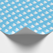 Cute White Elephant Gift Exchange-kerstspel Cadeaupapier (Hoek)