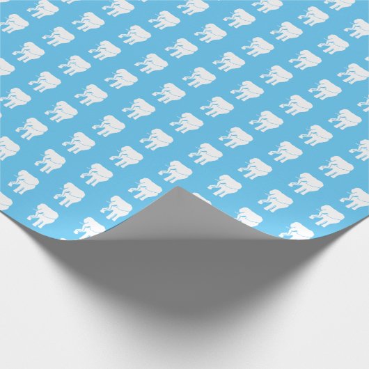 Cute White Elephant Gift Exchange-kerstspel Cadeaupapier (Hoek)