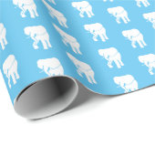 Cute White Elephant Gift Exchange-kerstspel Cadeaupapier (Rol Hoek)