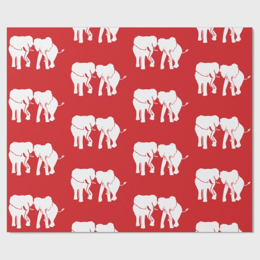 Cute White Elephant Gift Exchange-kerstspel Cadeaupapier (Vlak)