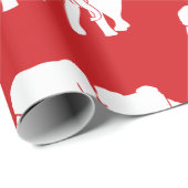 Cute White Elephant Gift Exchange-kerstspel Cadeaupapier (Rol Hoek)