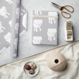 Cute White Elephant Gift Exchange-kerstspel Cadeaupapier