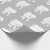 Cute White Elephant Gift Exchange-kerstspel Cadeaupapier (Hoek)