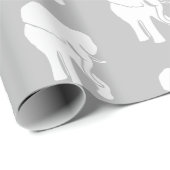 Cute White Elephant Gift Exchange-kerstspel Cadeaupapier (Rol Hoek)