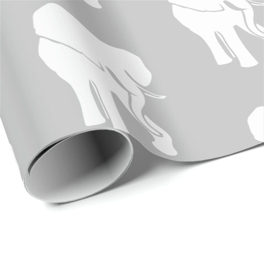 Cute White Elephant Gift Exchange-kerstspel Cadeaupapier (Rol Hoek)