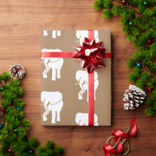 Cute White Elephant Gift Exchange-kerstspel Cadeaupapier