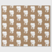 Cute White Elephant Gift Exchange-kerstspel Cadeaupapier (Vlak)