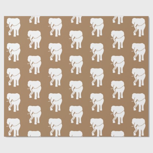 Cute White Elephant Gift Exchange-kerstspel Cadeaupapier (Vlak)