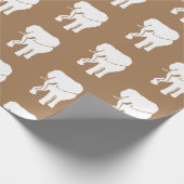 Cute White Elephant Gift Exchange-kerstspel Cadeaupapier (Hoek)