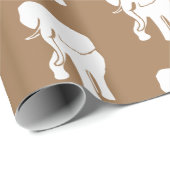 Cute White Elephant Gift Exchange-kerstspel Cadeaupapier (Rol Hoek)